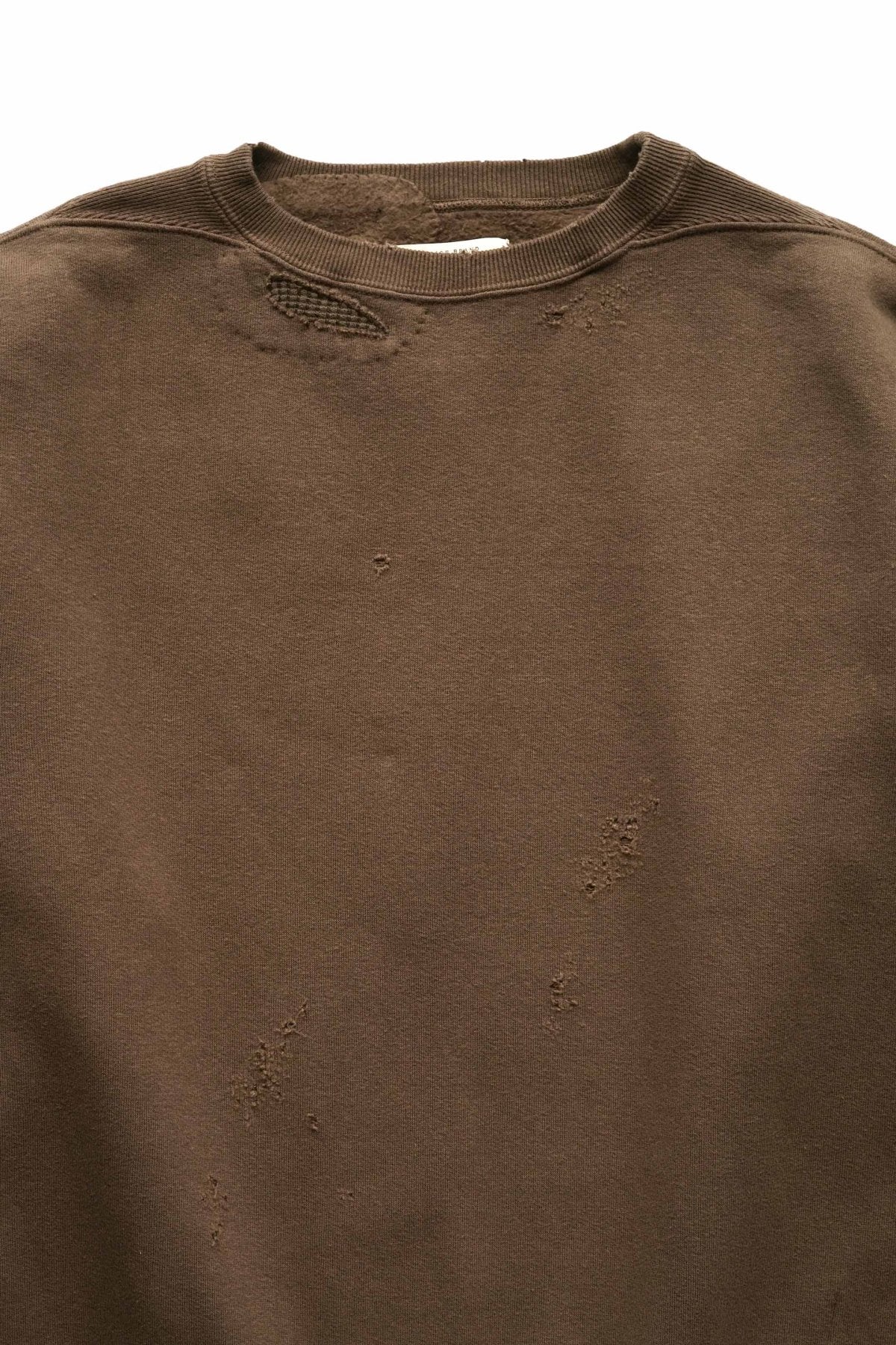 OLD JOE - PATINA COTTON SWEAT CREW-NECK(SCAR FACE) - MINK