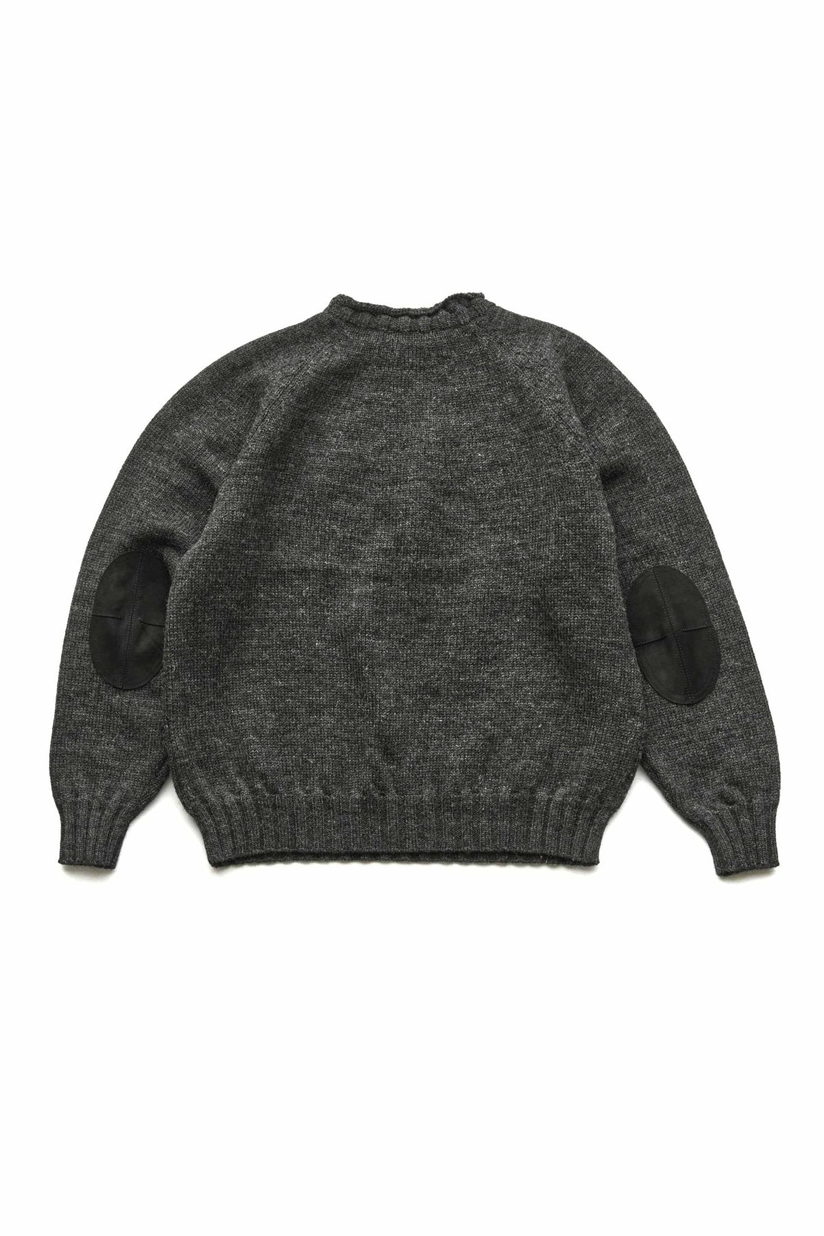 OLD JOE - TWEEDY YARN ROLL-NECK SWEATER - GRAPHITE