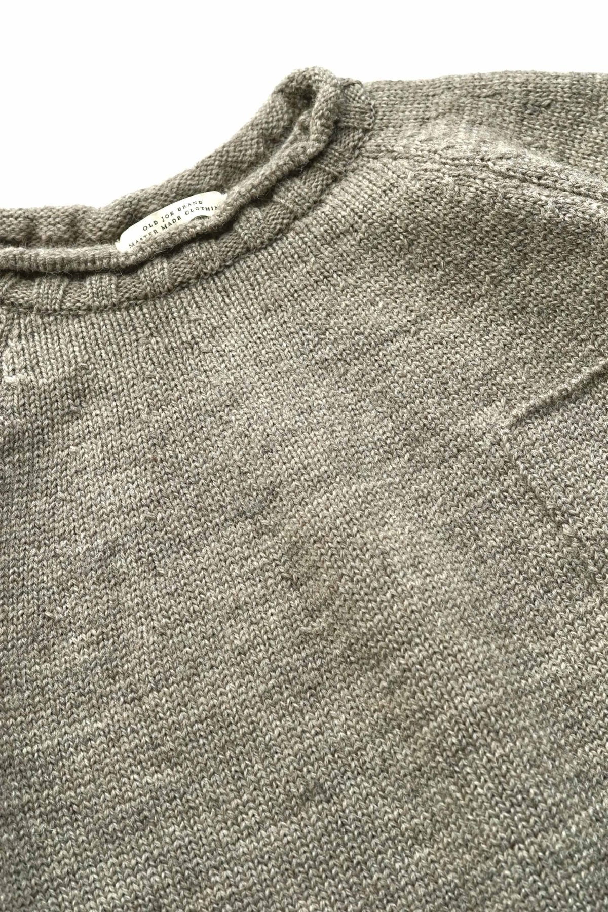 OLD JOE - TWEEDY YARN ROLL-NECK SWEATER - MINK