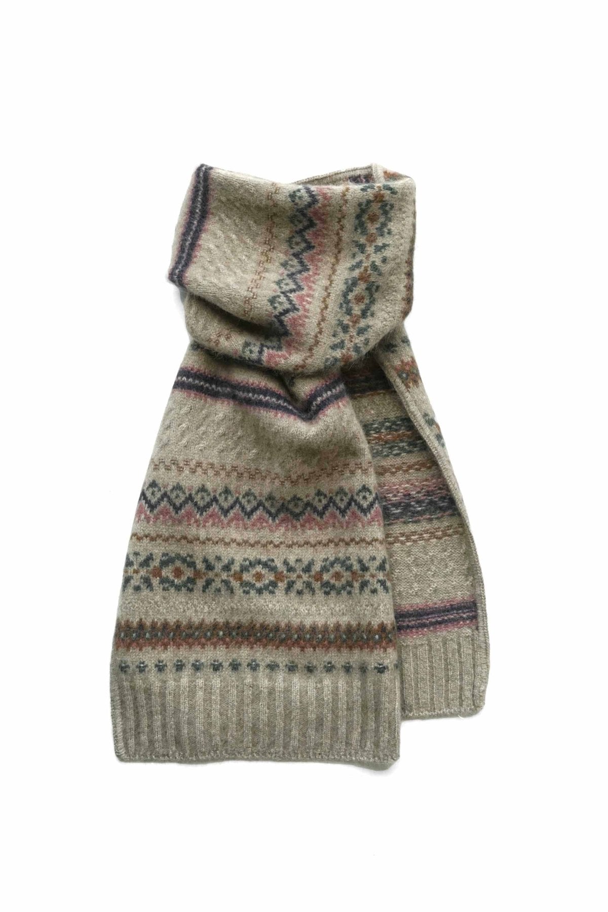 OLD JOE - FAIR ISLE SCARF - DUNE