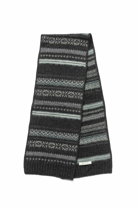 OLD JOE - FAIR ISLE SCARF - GRAPHITE