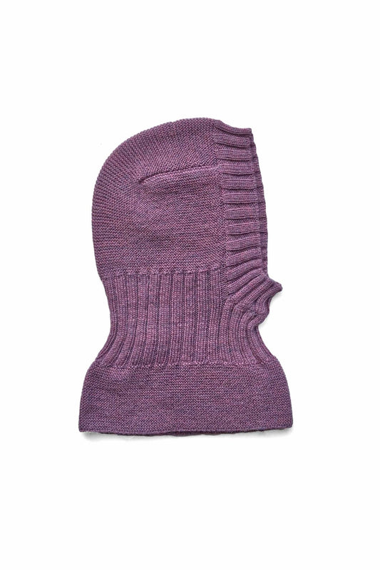 OLD JOE - TWEEDY YARN BALACLAVA - PLUM