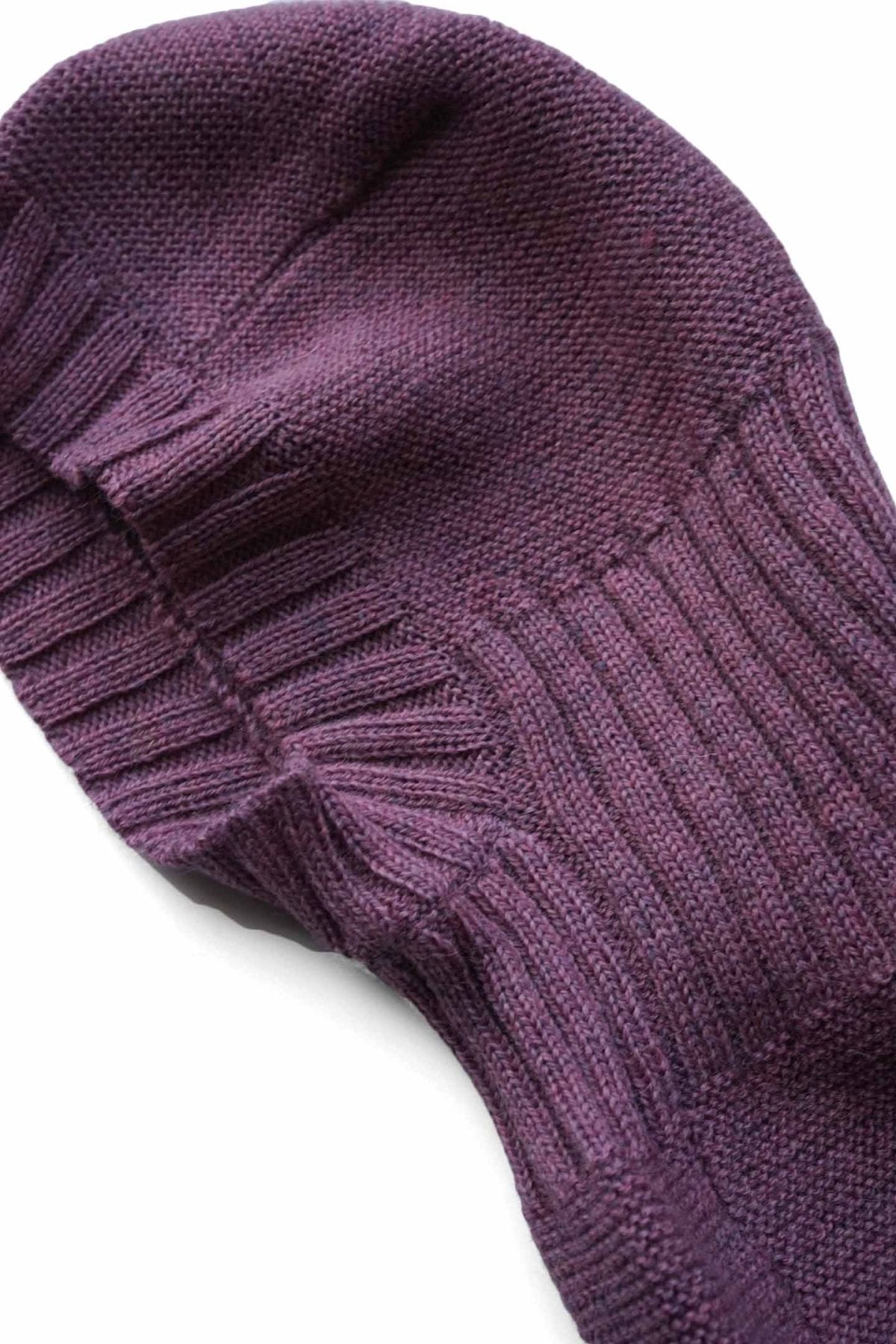 OLD JOE - TWEEDY YARN BALACLAVA - PLUM