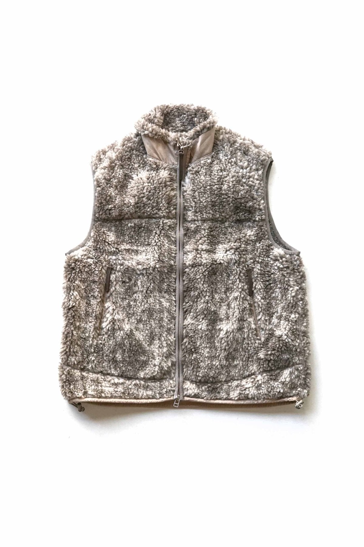 OLD JOE - ARABESQUE PILE VEST - MOSS