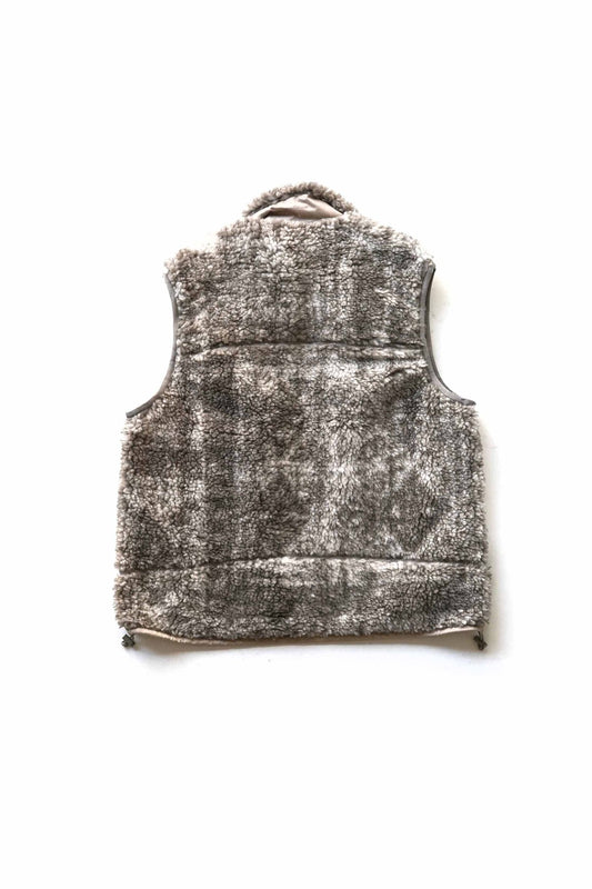 OLD JOE - ARABESQUE PILE VEST - MOSS