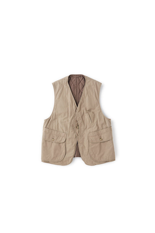 OLD JOE - PATINA NEP CLOTH GAME-KEEPER VEST - MINK