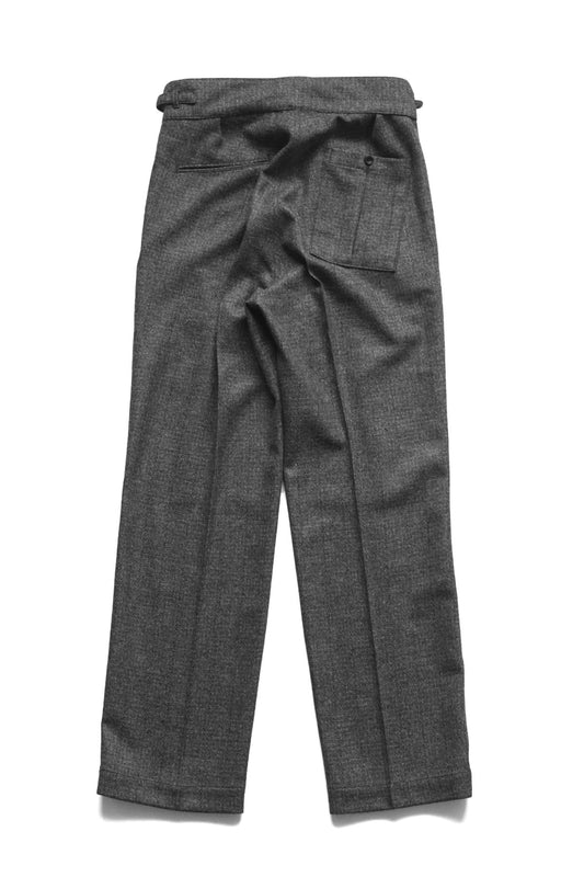 OLD JOE ★★★ - SIDE BUCKLE GRUKHA TROUSER - GRAPHITE PLAID