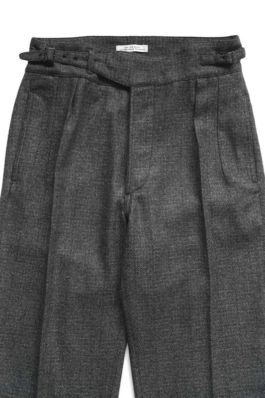 OLD JOE ★★★ - SIDE BUCKLE GRUKHA TROUSER - GRAPHITE PLAID