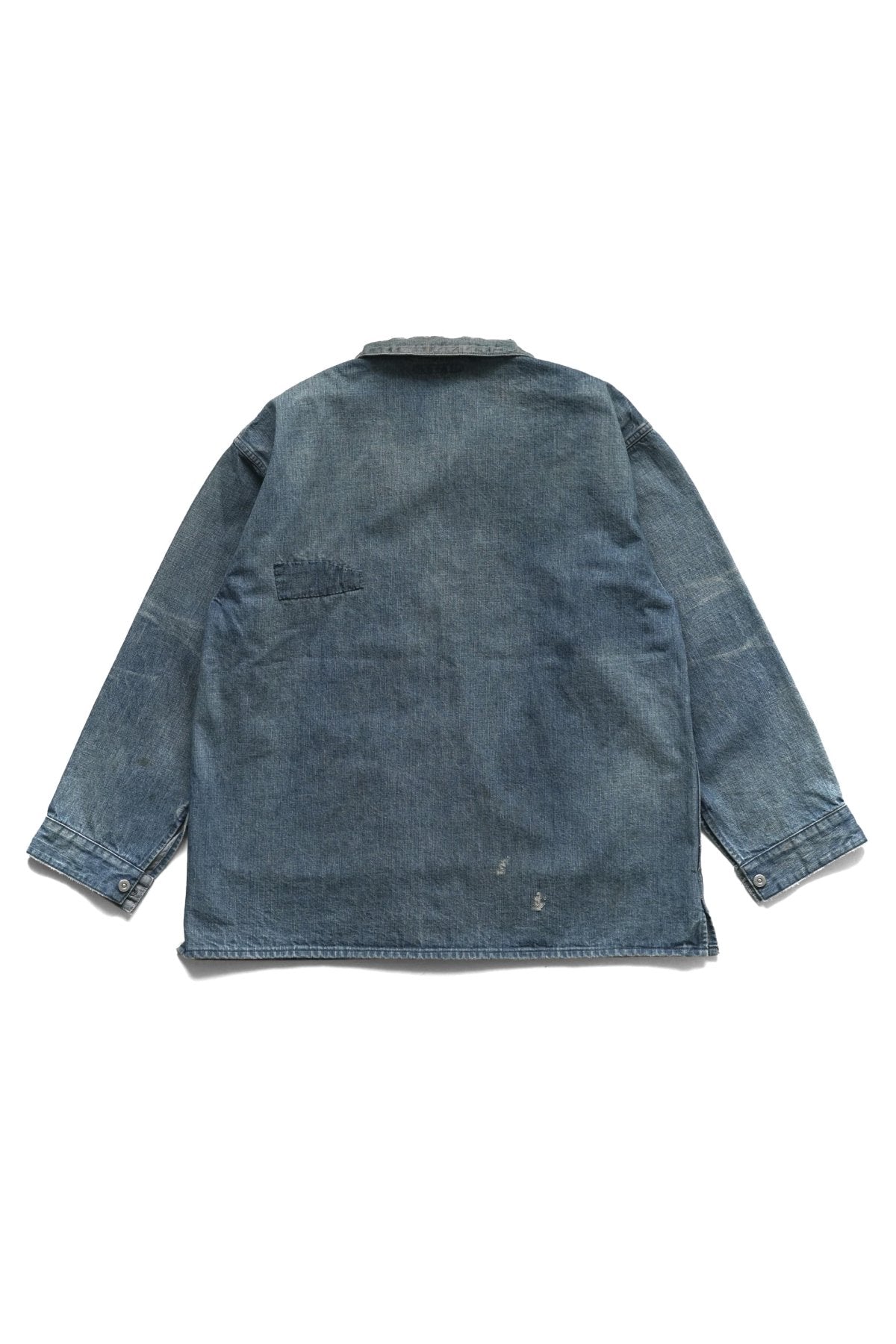 OLD JOE - CAMP COLLAR MOULDER JACKET(SCAR FACE) - INDIGO