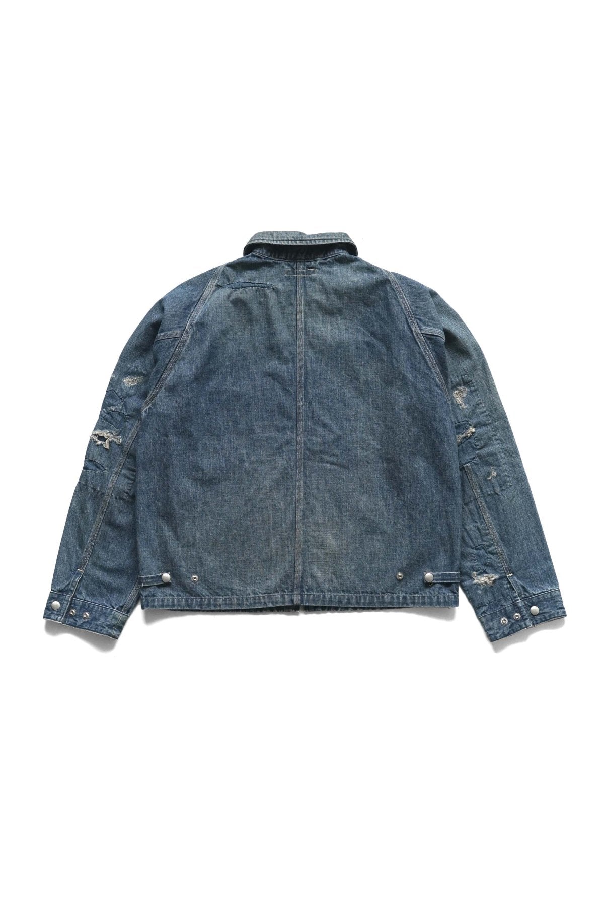 OLD JOE - ROLL-COLLAR ZIP JACKET (SCAR FACE) - INDIGO