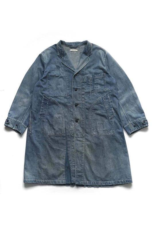 OLD JOE - ROPED WAIST ATELIER COAT (SCAR FACE) - INDIGO