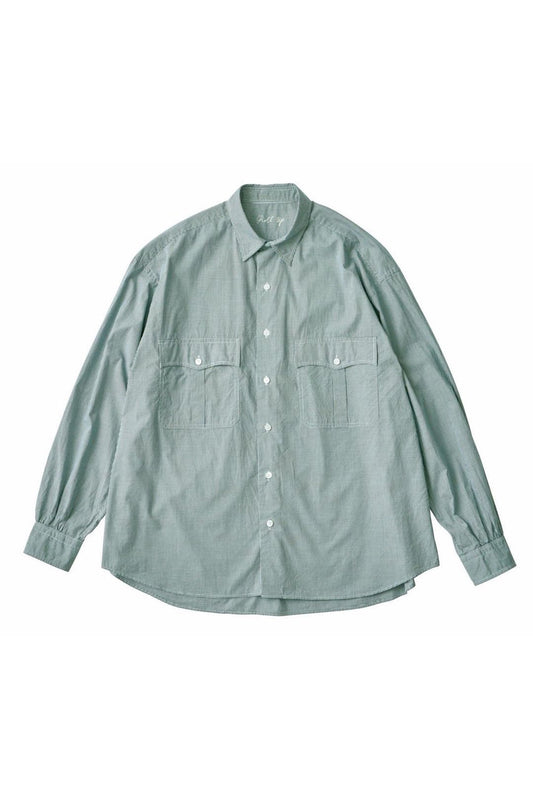 Porter Classic - ROLL UP NEW GINGHAM CHECK SHIRT - OLIVE