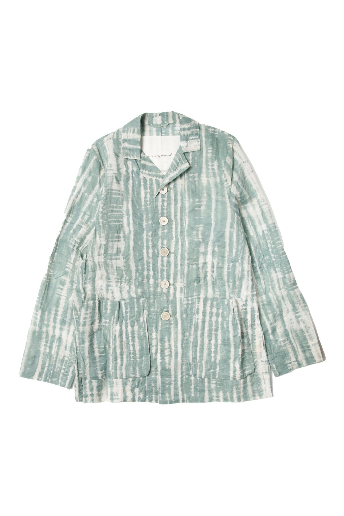 toogood - THE PHOTOGRAPHER JACKET - STRIPED ORGANDY - SEA GREEN