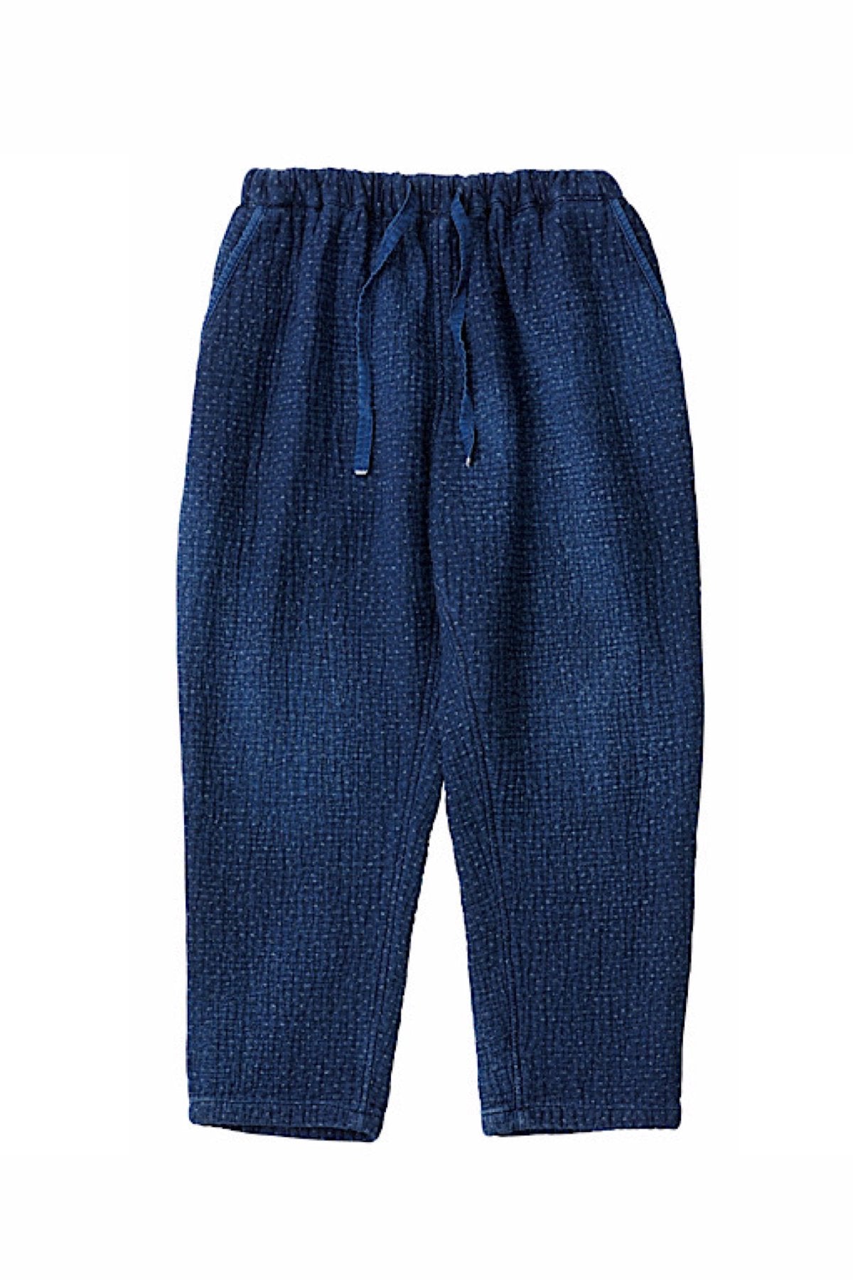 Porter Classic - NEW SASHIKO CROPPED PANTS - BLUE