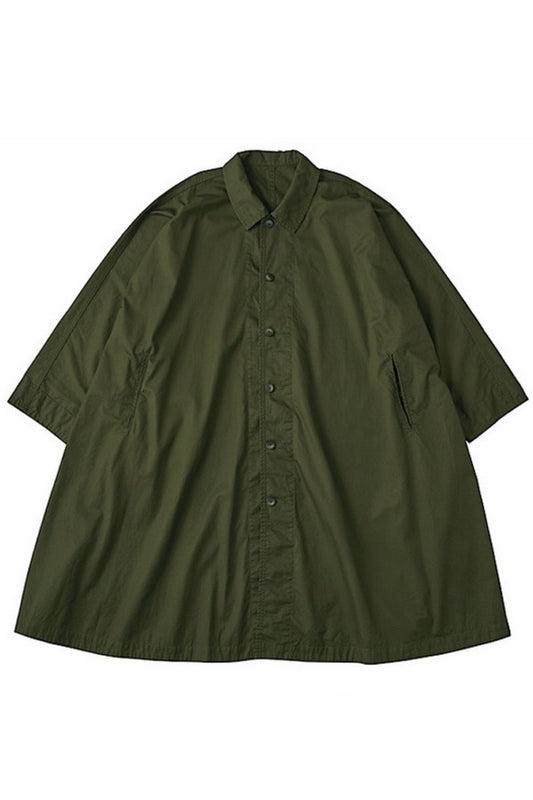 Porter Classic - GABARDINE SWING COAT - OLIVE