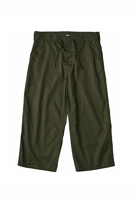 Porter Classic - GABARDINE WIDE PANTS - OLIVE