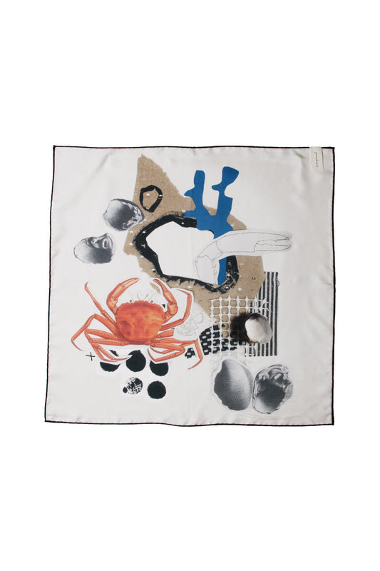 toogood - THE COLLECTOR SCARF - SILK TWILL CRAB COLLAGE