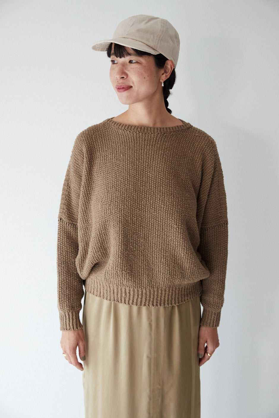 humoresque - MOSS STITCH KNIT - TAUPE