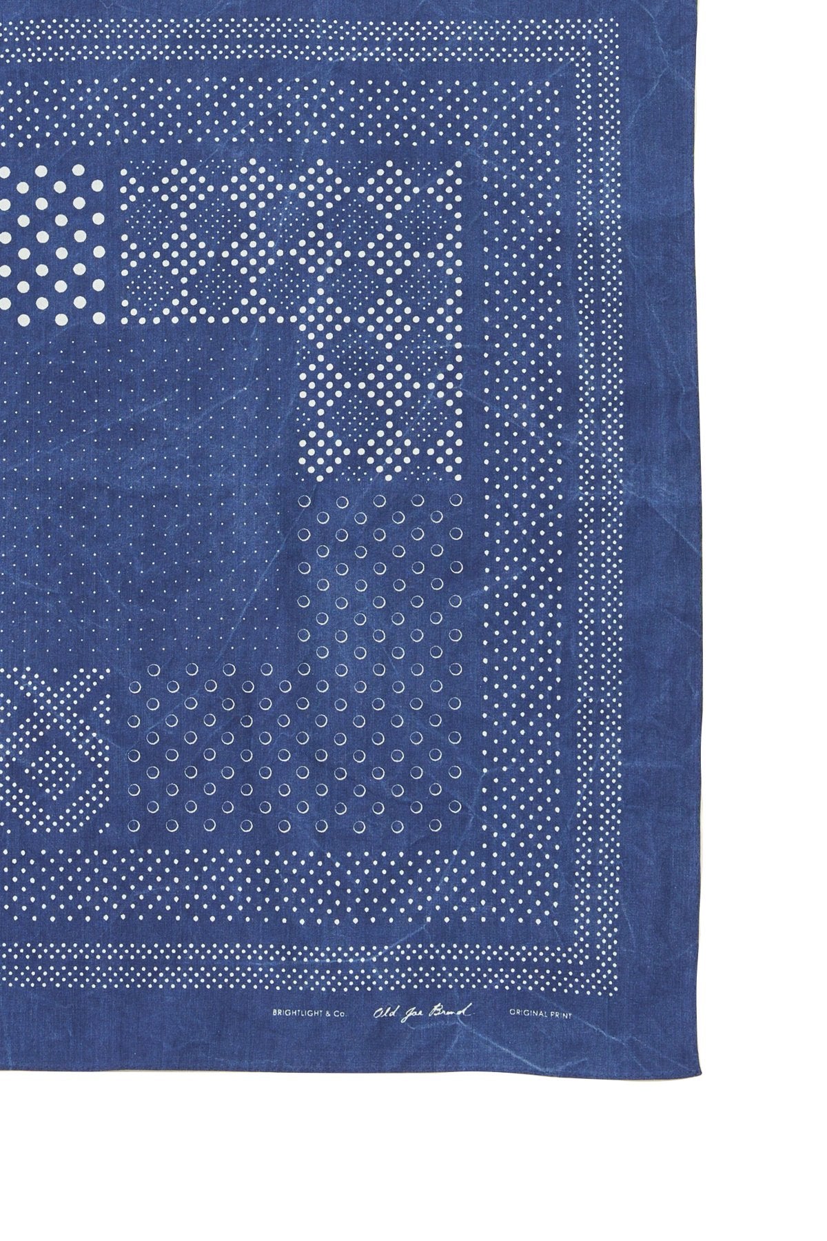 OLD JOE - DISTRESSED CALICO BANDANA - FADE INDIGO