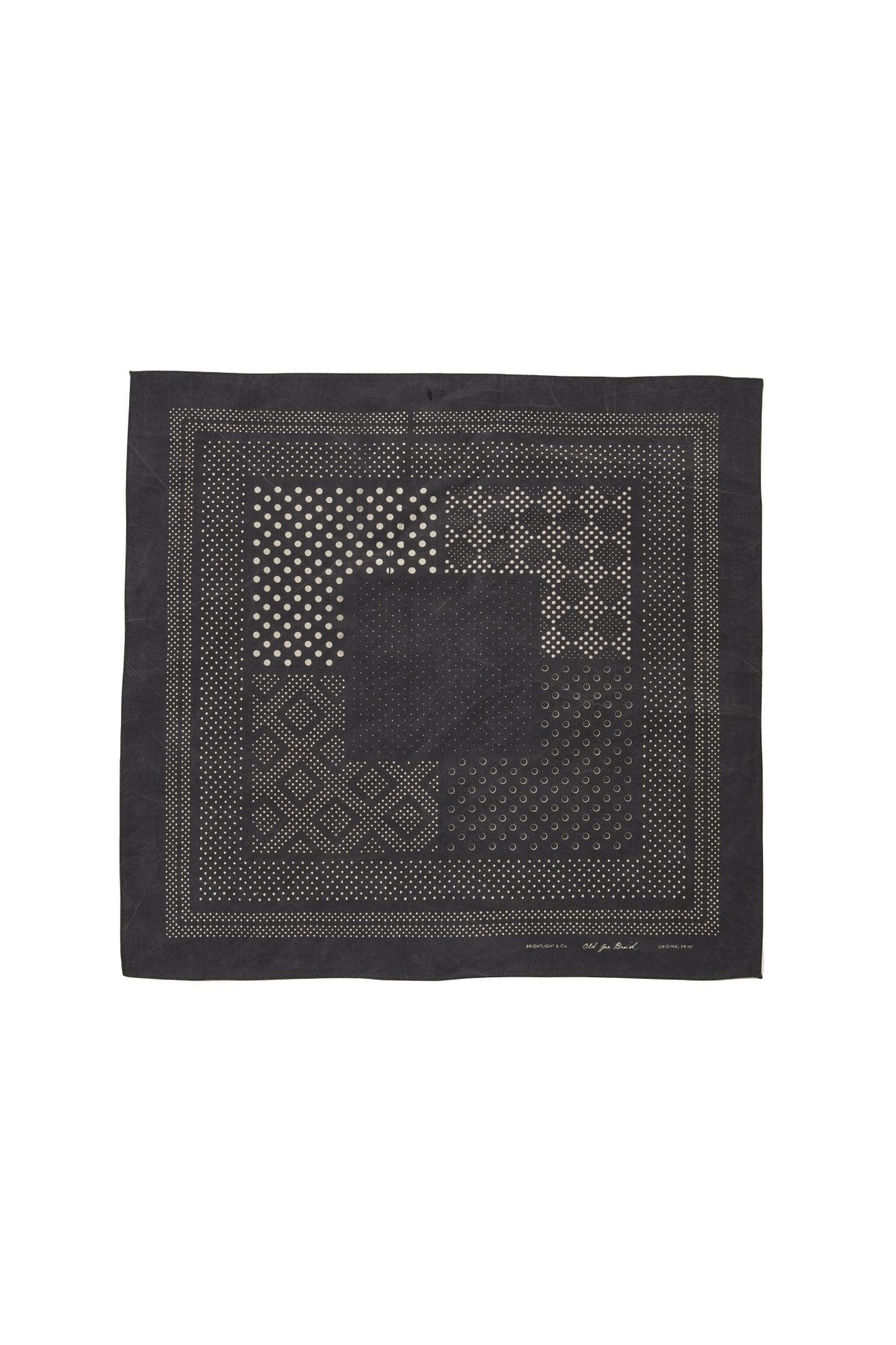 OLD JOE - DISTRESSED CALICO BANDANA - FADE GRAPHITE