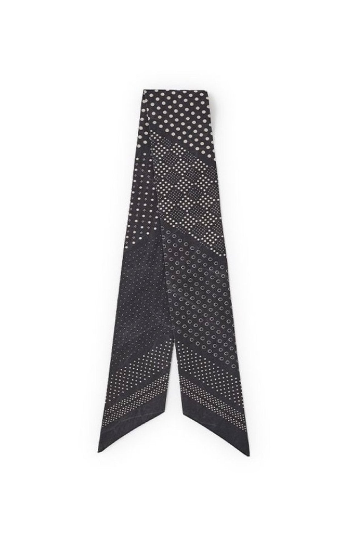 OLD JOE - DISTRESSED CALICO SCARF TIE - FADE GRAPHITE