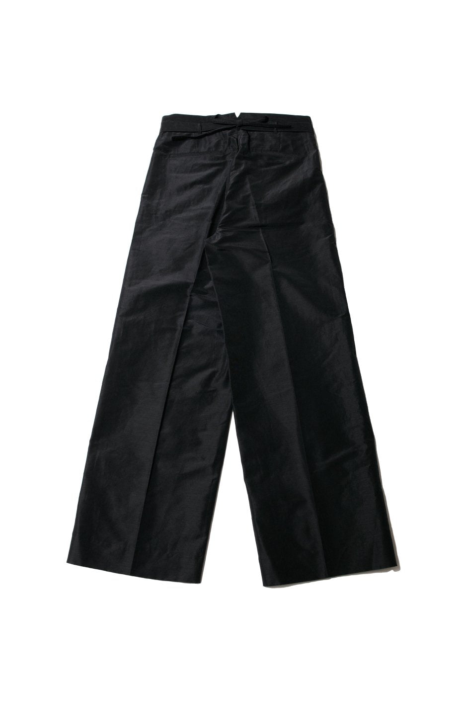 WRYHT - KNOTTED BACK PLEATED TROUSER - BLACK