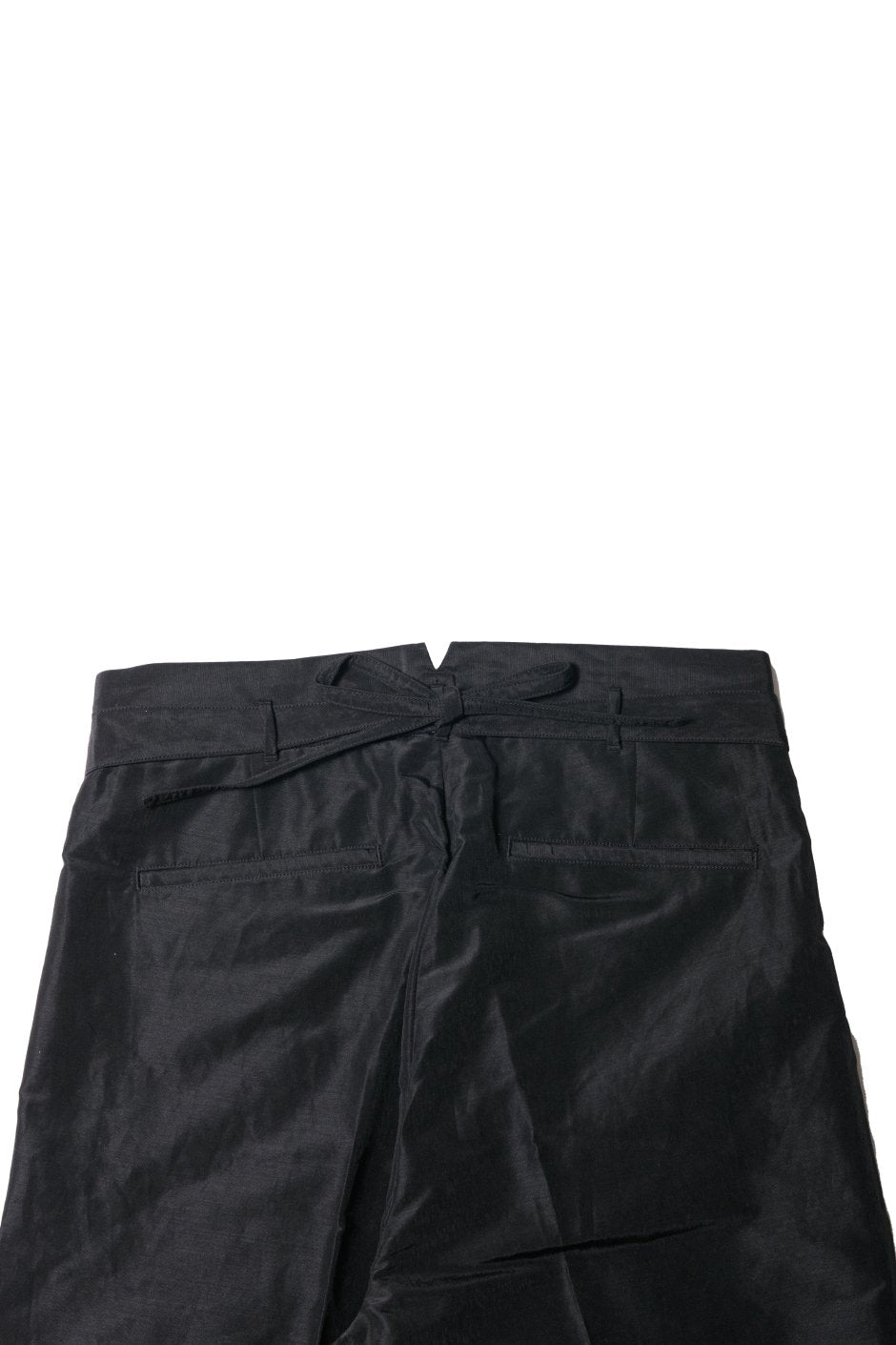 WRYHT - KNOTTED BACK PLEATED TROUSER - BLACK