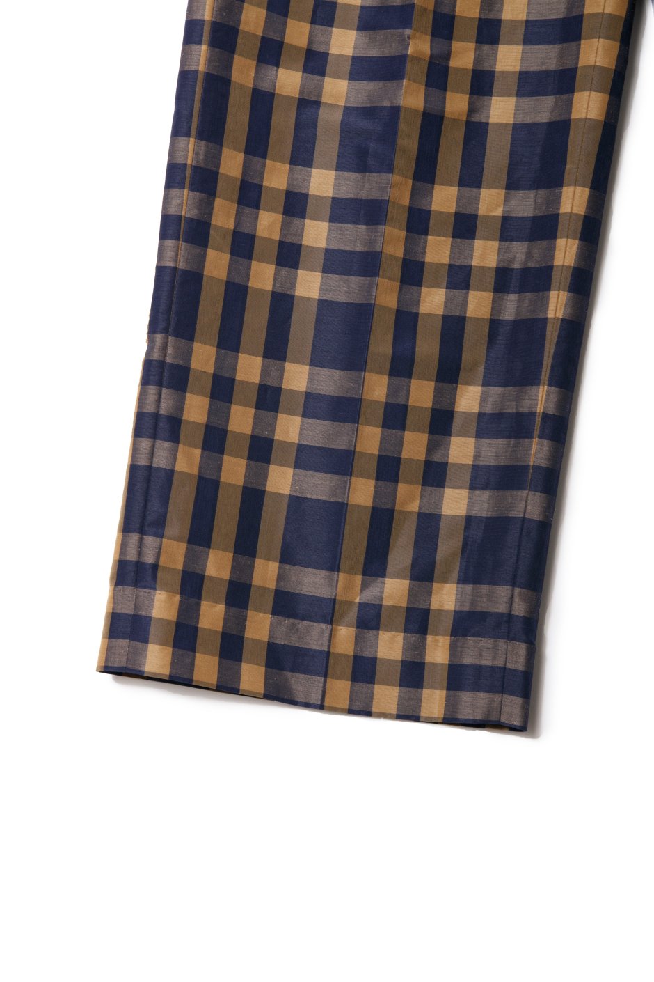 WRYHT - KNOTTED BACK PLEATED TROUSER - PLAID