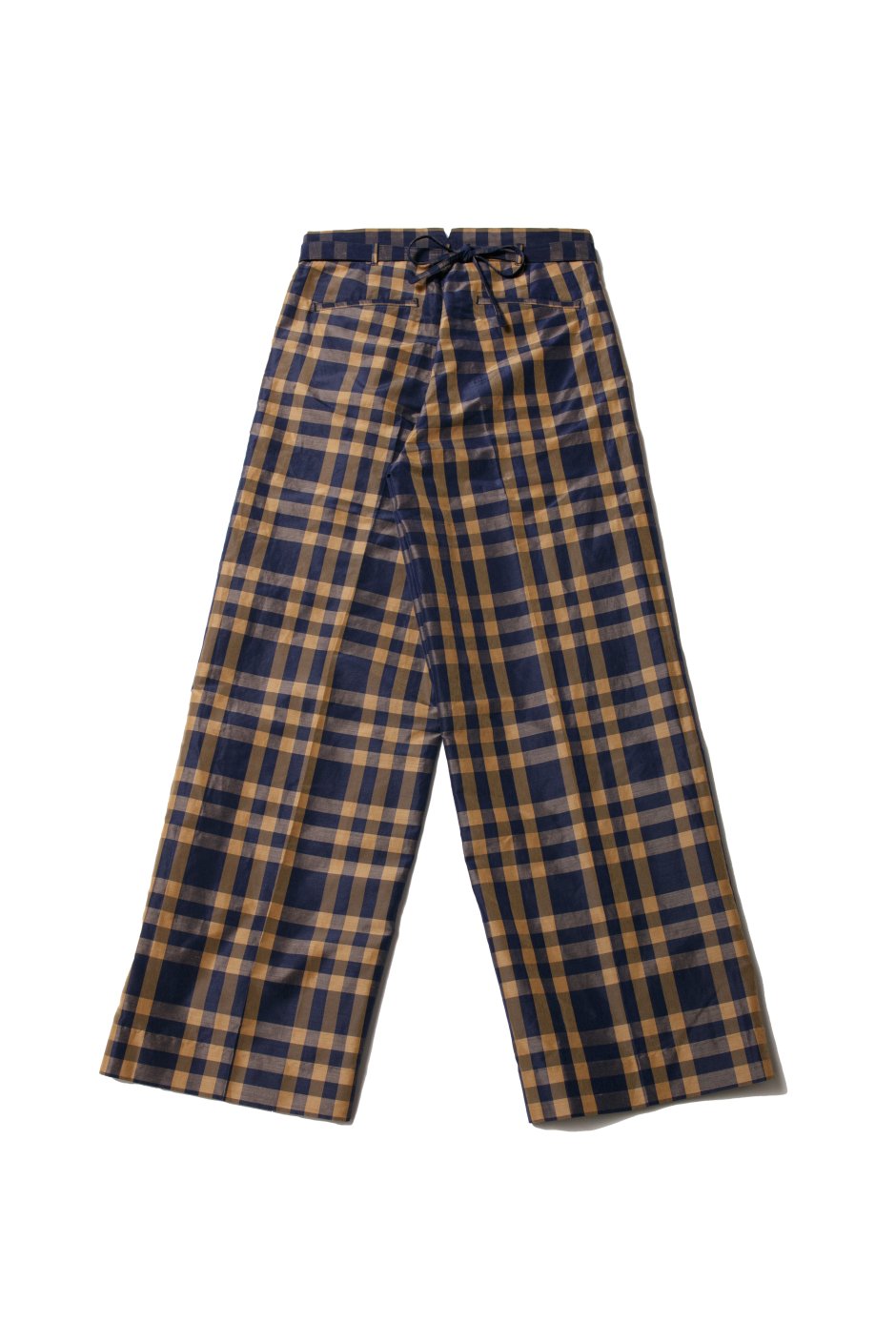 WRYHT - KNOTTED BACK PLEATED TROUSER - PLAID