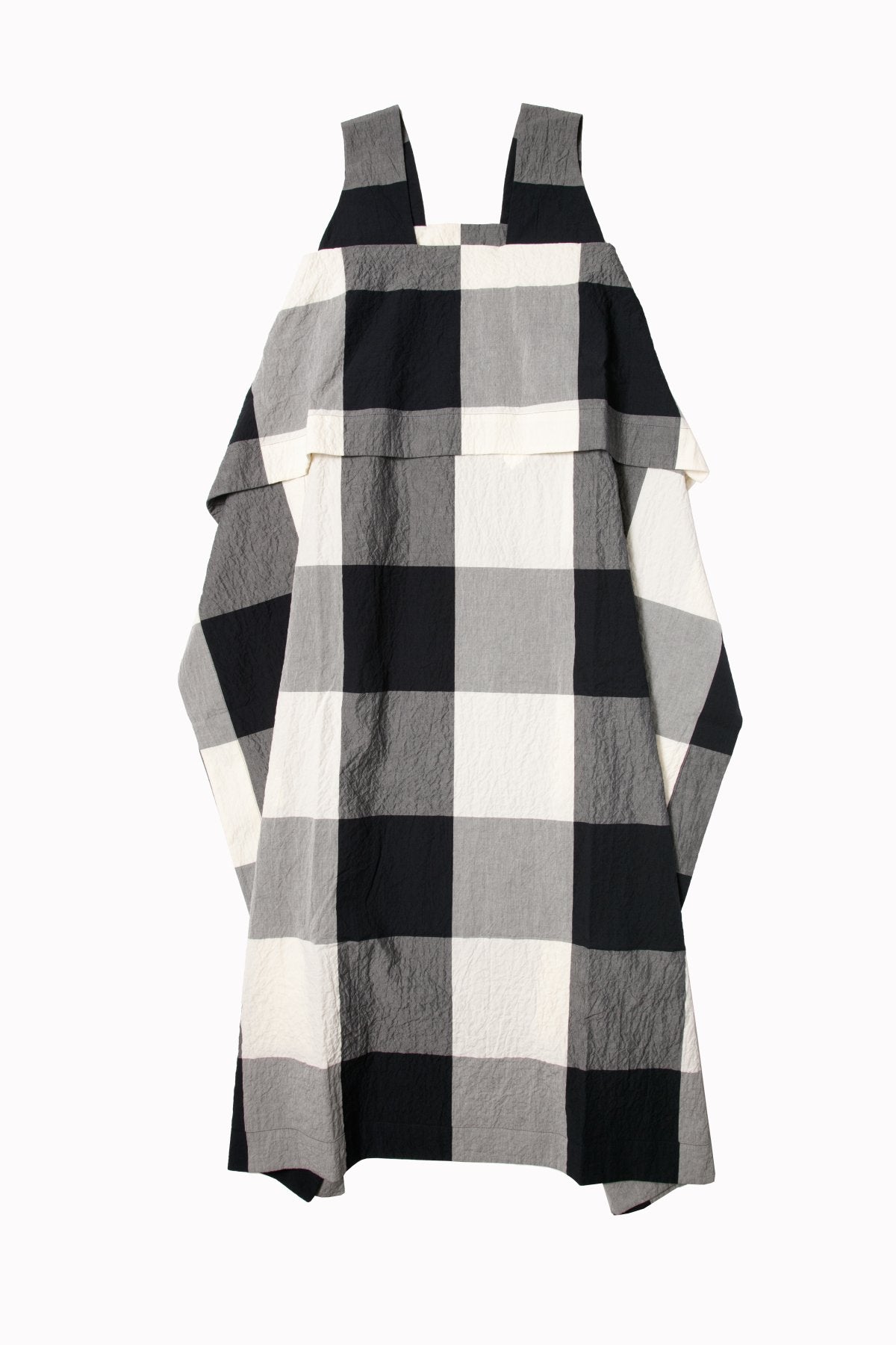 toogood - THE BASKETMAKER DRESS - GIANT GINGHAM - RAW/FLINT