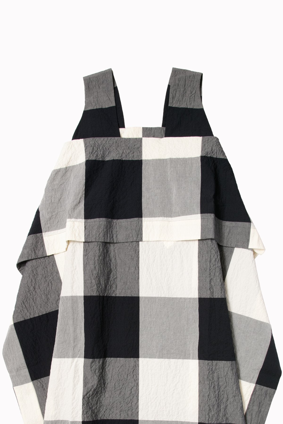 toogood - THE BASKETMAKER DRESS - GIANT GINGHAM - RAW/FLINT