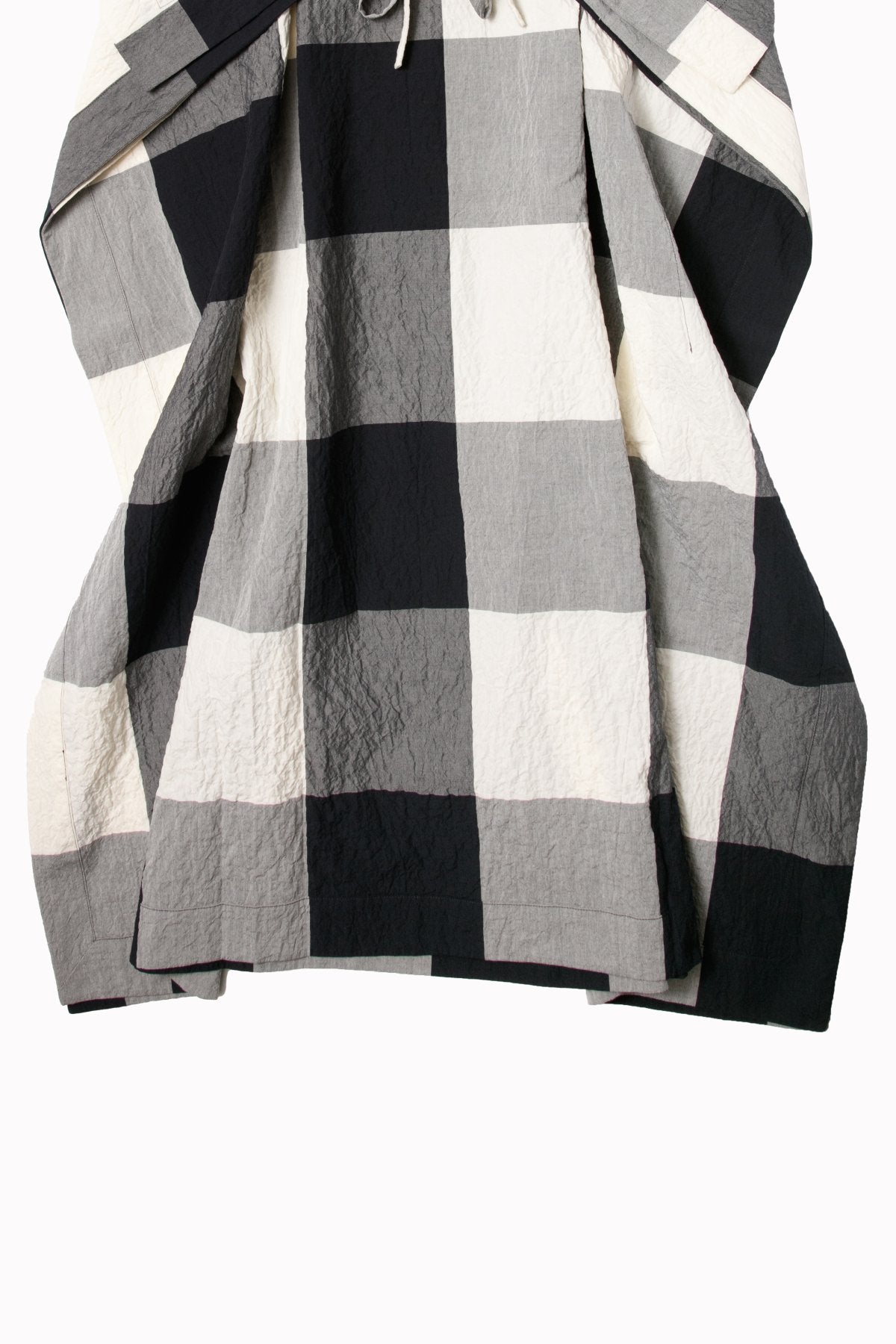 toogood - THE BASKETMAKER DRESS - GIANT GINGHAM - RAW/FLINT