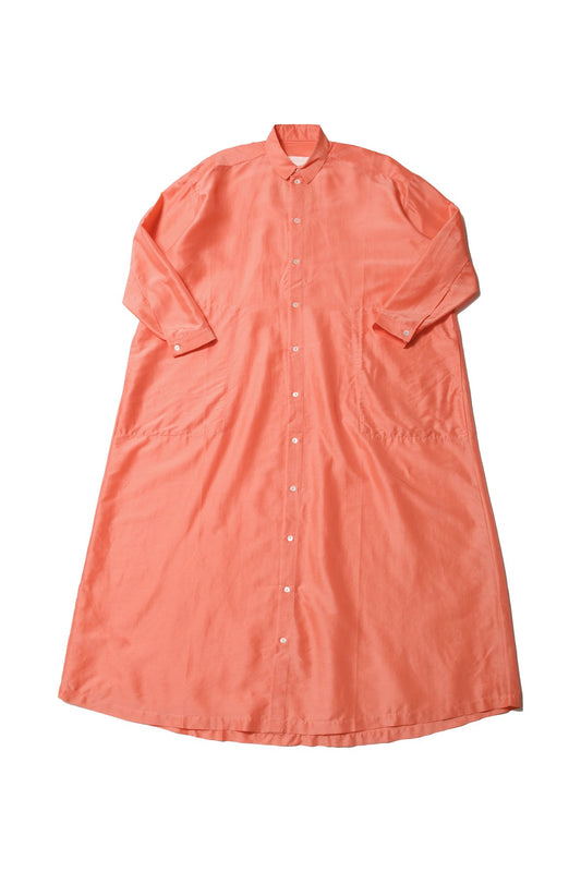 toogood - ★★★ THE DRAUGHTSMAN DRESS - COTTON SILK - BUOY ORANGE