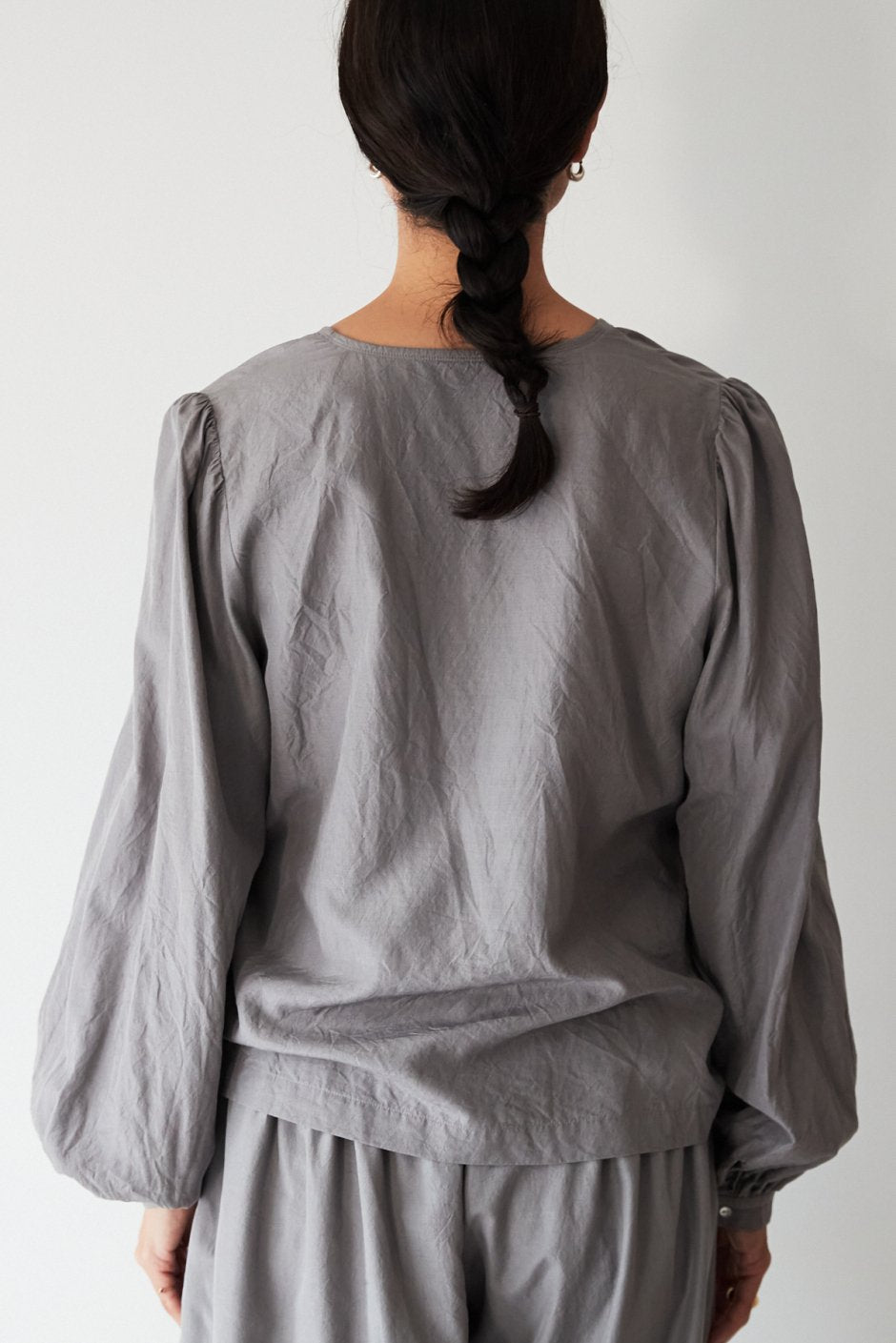 humoresque - PUFFPUFF BLOUSE - MID GRAY