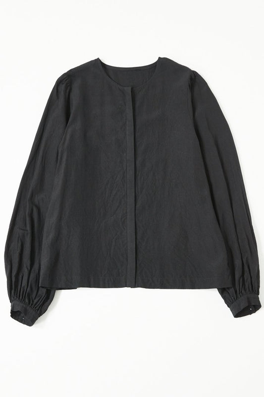 humoresque - PUFFPUFF BLOUSE - BLACK