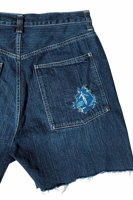 Porter Classic - STEINBECK DENIM CUT SHORTS (WATERMAN CUSTOM) - INDIGO