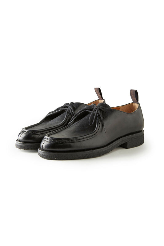 OLD JOE - “The Shepherd“ STUNNING LEATHER TYROLEAN SHOES -  BLACK HORSE BUTT