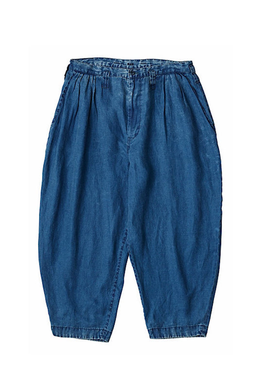 Porter Classic - INDIGO LINEN BEBOP PANTS - INDIGO