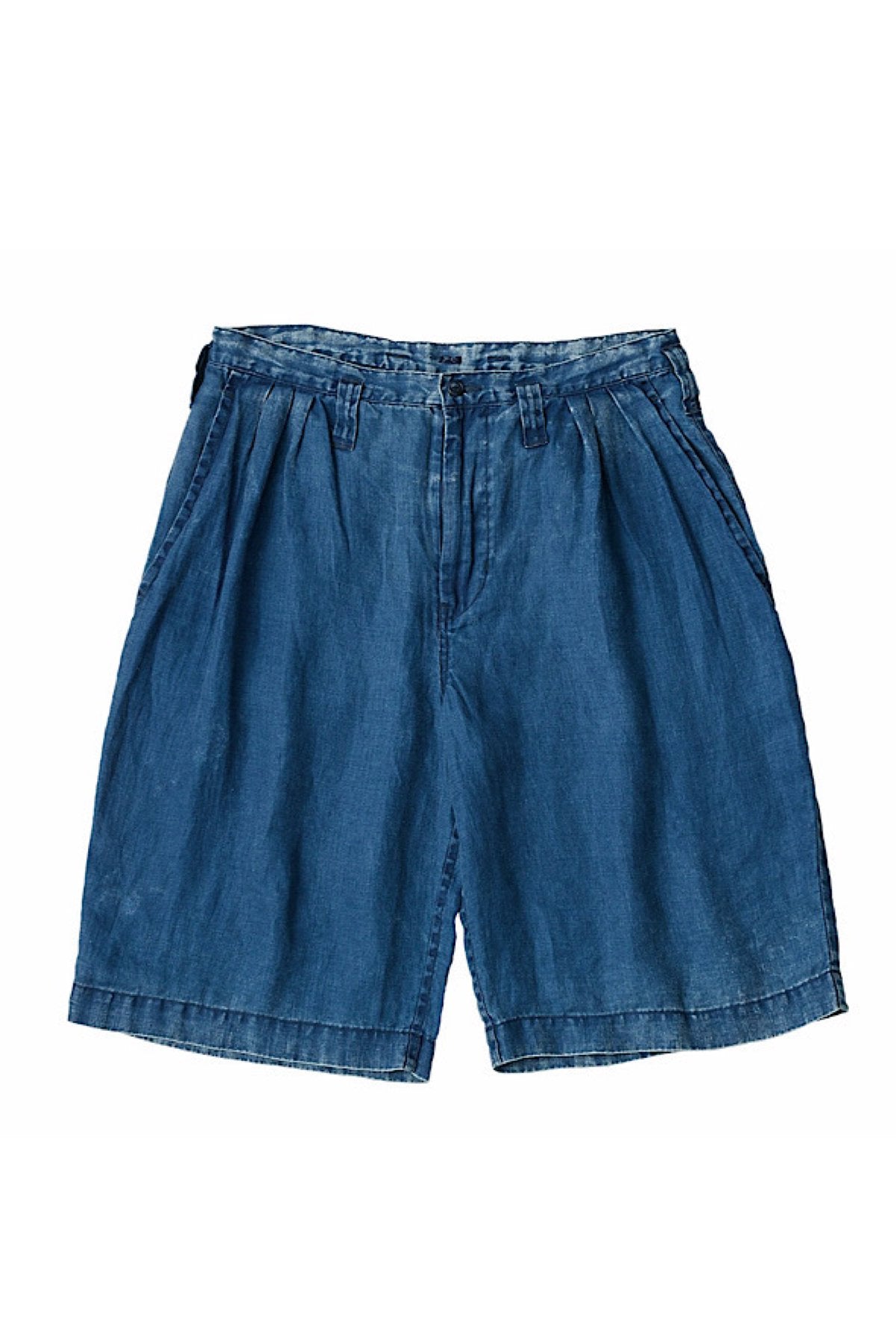 Porter Classic - INDIGO LINEN BEBOP SHORTS - INDIGO