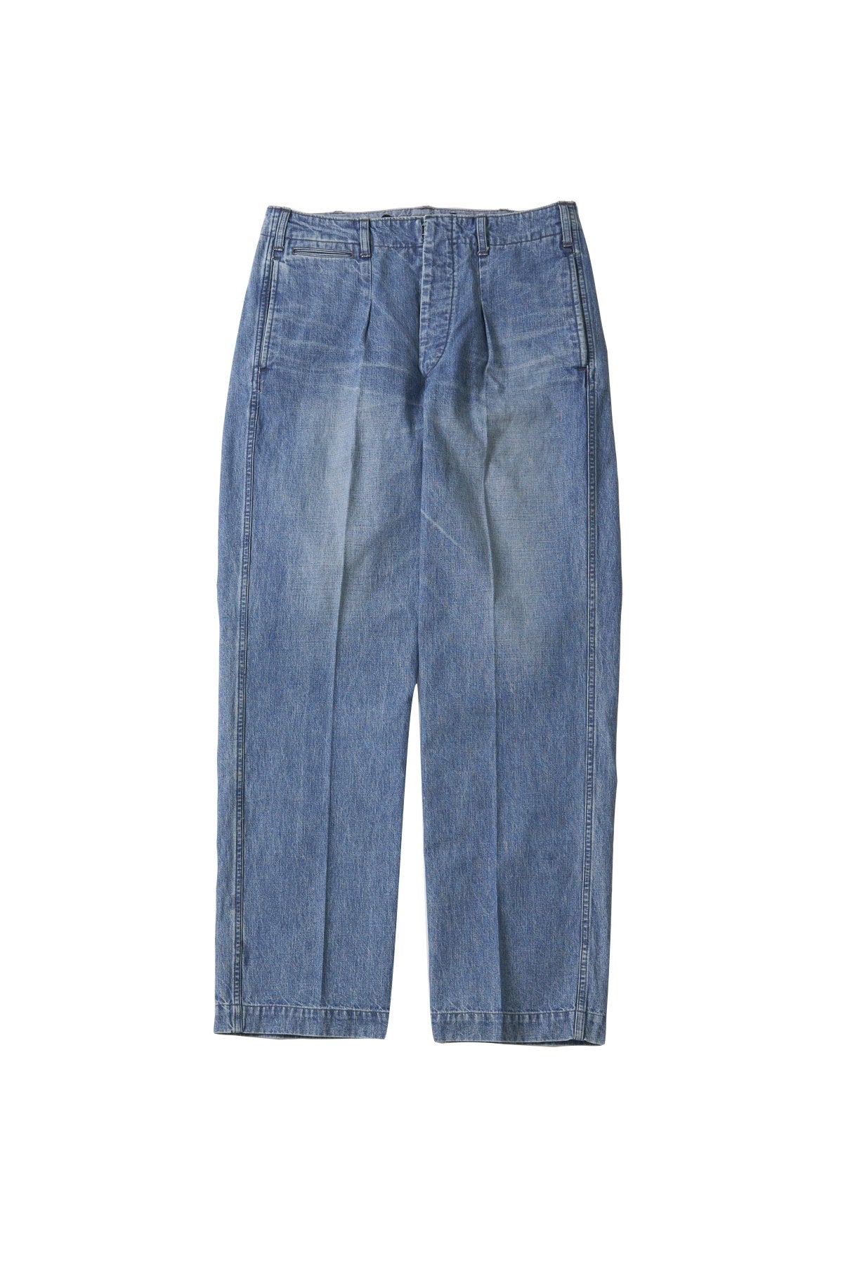 OLD JOE - PLEATED LIBERTY TROUSER - FADE INDIGO