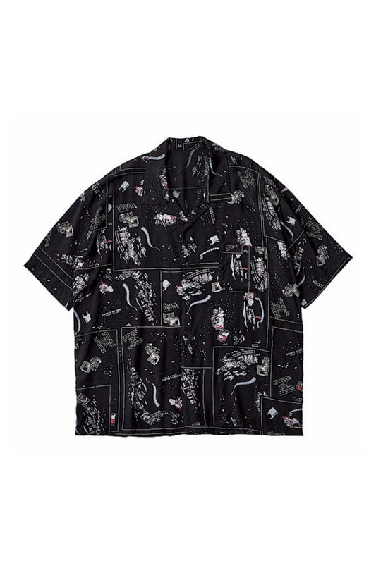 Porter Classic - ALOHA SHIRT FRENCH FILM  - BLACK