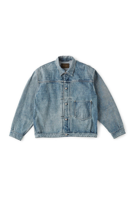 OLD JOE - RIVETED ONE POCKET JEAN JACKET (FADE INDIGO) - FADE INDIGO