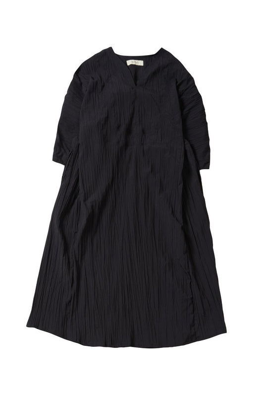 WRYHT -  WASHER PLEATS SAHARA DRESS - BLACK