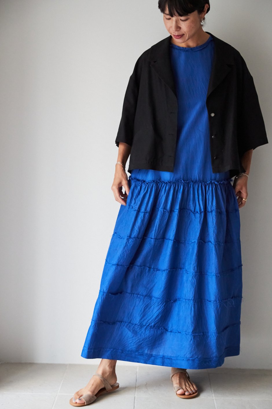 humoresque - LOW WAIST DRESS - BLUE