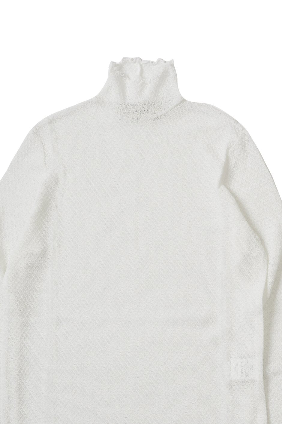 WRYHT - LACE PATTERN TURTLE NECK - RAW WHITE