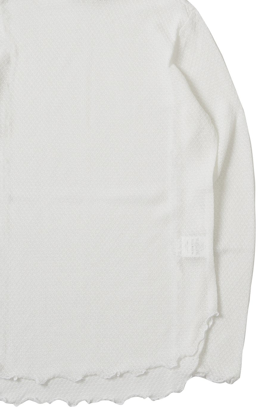 WRYHT - LACE PATTERN TURTLE NECK - RAW WHITE