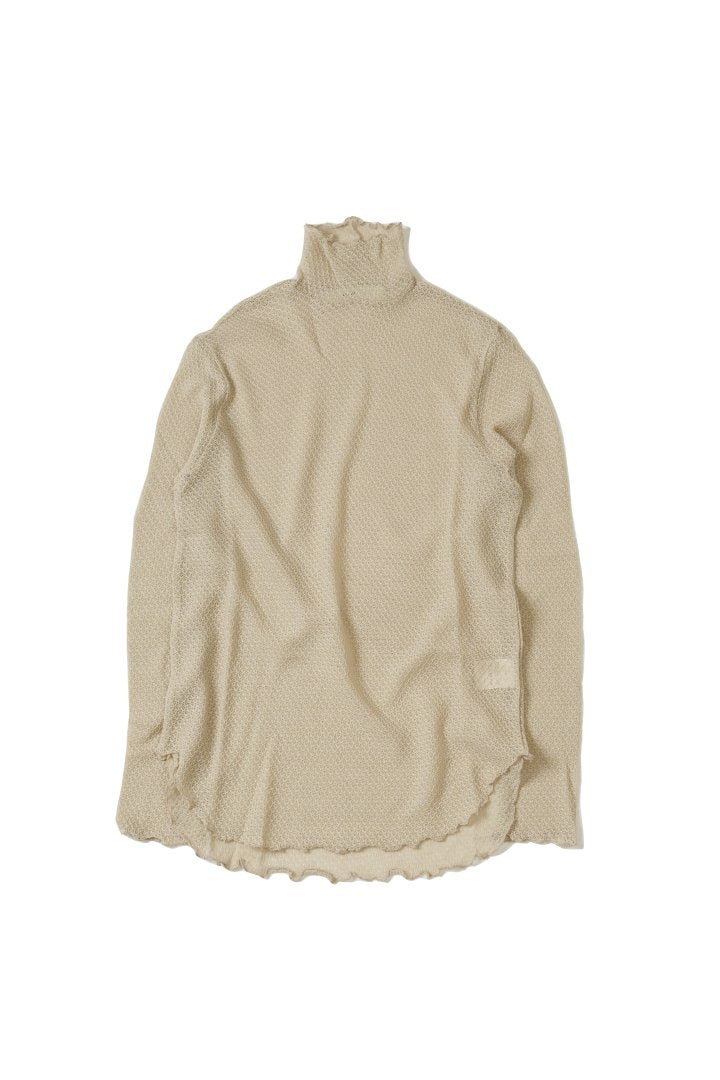 WRYHT - LACE PATTERN TURTLE NECK - NATURAL