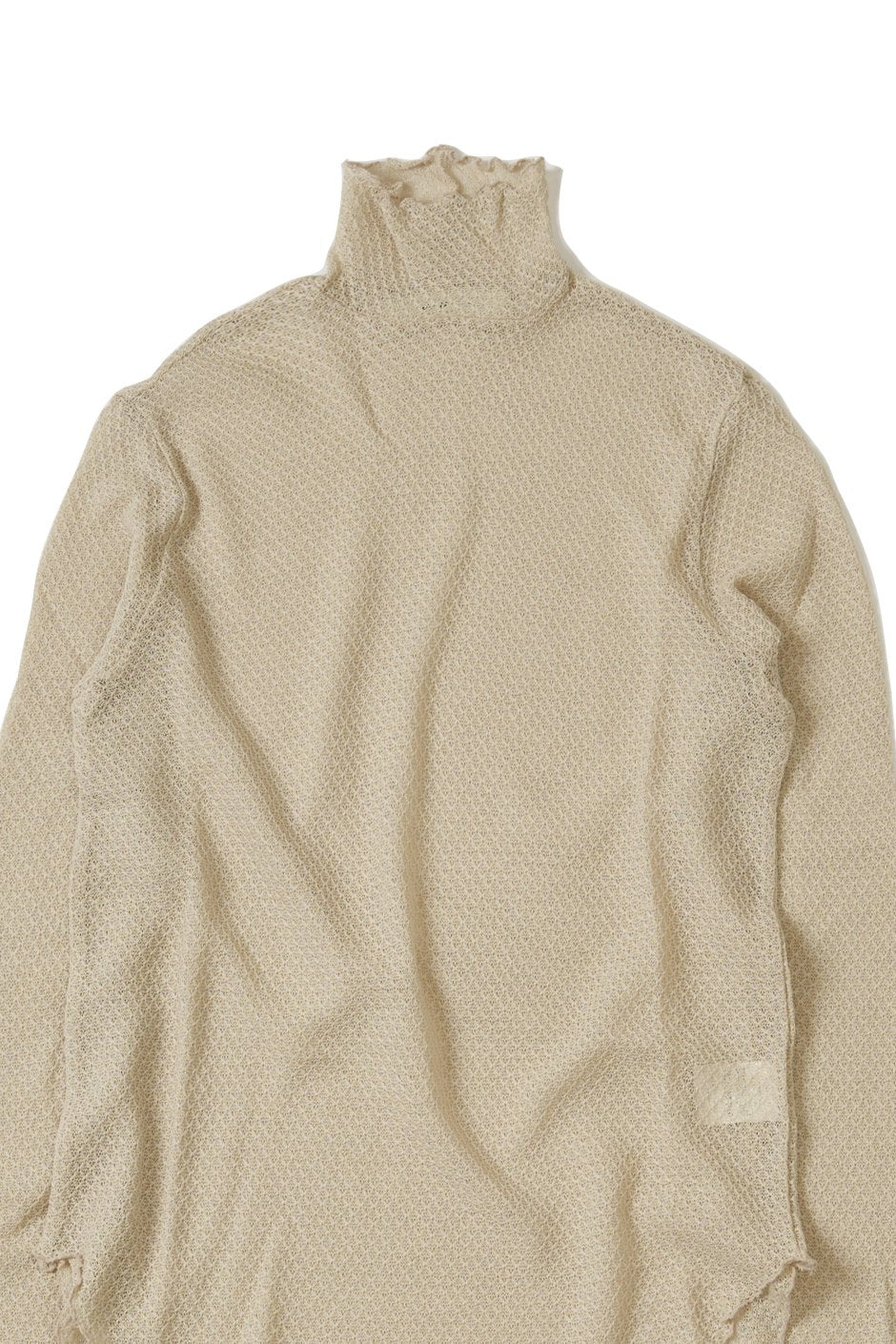 WRYHT - LACE PATTERN TURTLE NECK - NATURAL