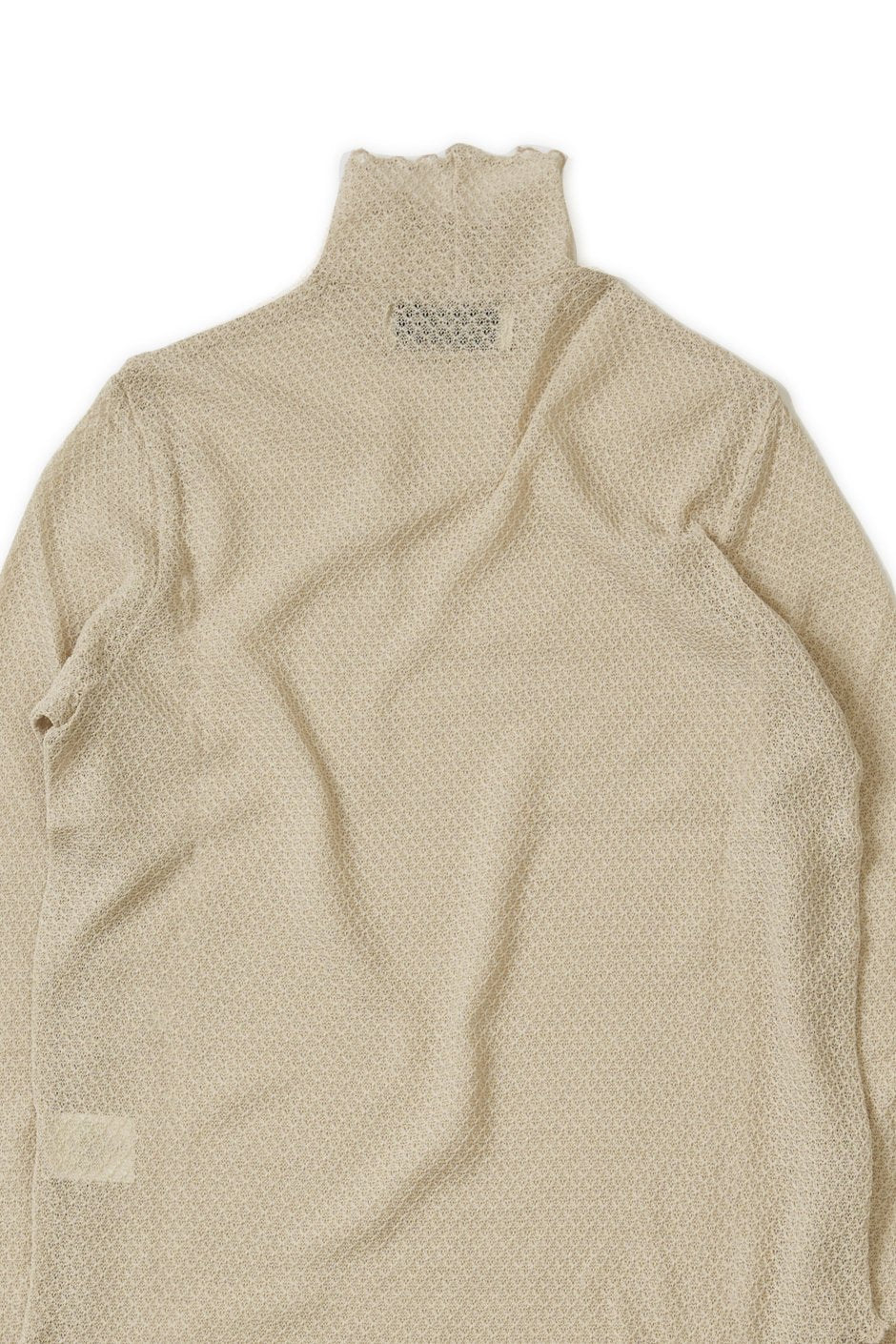 WRYHT - LACE PATTERN TURTLE NECK - NATURAL