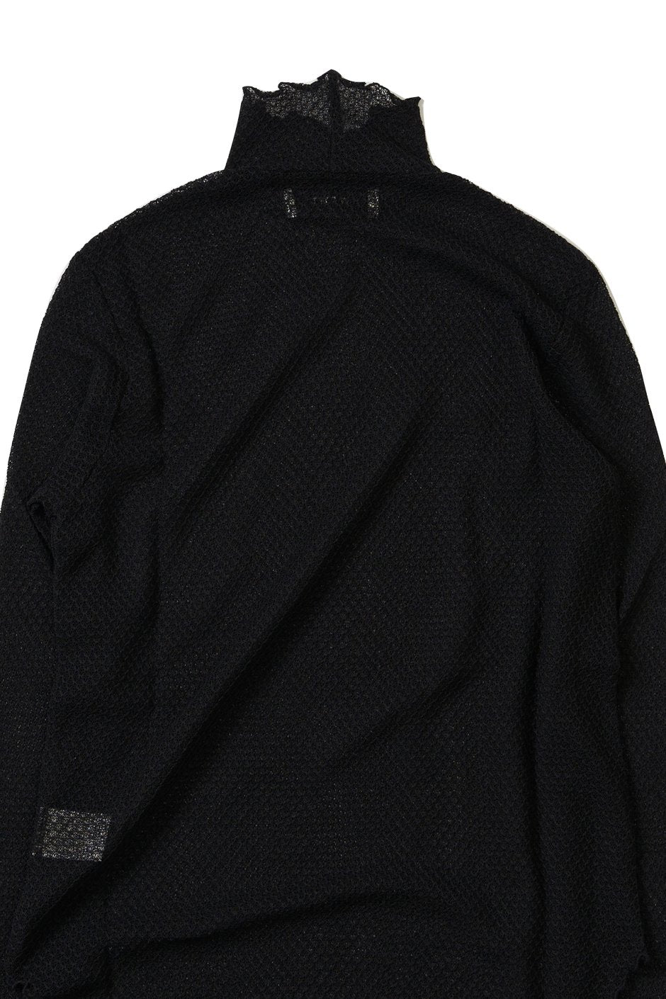 WRYHT - LACE PATTERN TURTLE NECK - BLACK